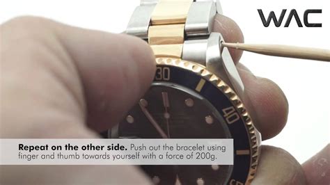 how to remove rolex clasp pin|Rolex bracelet replacement.